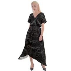 Topography Cross Front Sharkbite Hem Maxi Dress by goljakoff