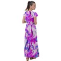 Hot Pink Fuchsia Flower Fantasy  Flutter Sleeve Maxi Dress View2