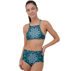 Blue Gem High Waist Tankini Set by LW323