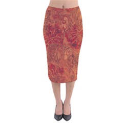 Animalprintfnl1 Velvet Midi Pencil Skirt by PollyParadise