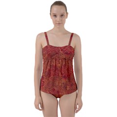 Animalprintfnl1 Twist Front Tankini Set by PollyParadise