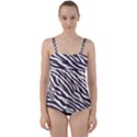 Zebra Twist Front Tankini Set View1