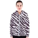 Zebra Women s Zipper Hoodie View1