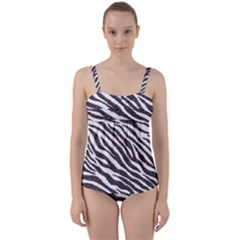 Zebra Twist Front Tankini Set by PollyParadise