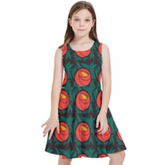 Rose Ornament Kids  Skater Dress by SychEva