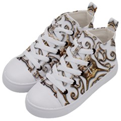 Gold Design Kids  Mid-top Canvas Sneakers by LW323