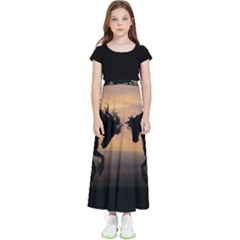 Evening Horses Kids  Flared Maxi Skirt by LW323