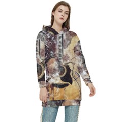 Guitar Women s Long Oversized Pullover Hoodie by LW323