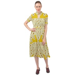 Sunshine Colors On Flowers In Peace Keyhole Neckline Chiffon Dress by pepitasart