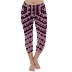 Burgundy Capri Winter Leggings  by LW323