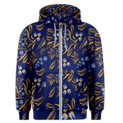 Folk Floral Pattern  Flowers Abstract Surface Design  Seamless Pattern Men s Zipper Hoodie by Eskimos