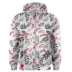 Folk Floral Pattern  Flowers Abstract Surface Design  Seamless Pattern Men s Zipper Hoodie by Eskimos