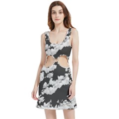 Cumulus Abstract Design Velvet Cutout Dress by dflcprintsclothing