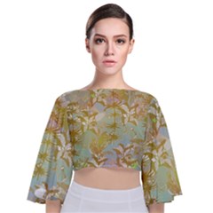 Keydom Tie Back Butterfly Sleeve Chiffon Top by PollyParadise