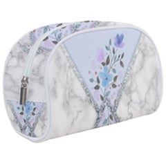 Minimal Silver Blue Marble Bouquet A Make Up Case (medium) by gloriasanchez