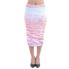 Tropical Ocean Velvet Midi Pencil Skirt by gloriasanchez