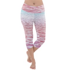 Tropical Ocean Lightweight Velour Capri Yoga Leggings by gloriasanchez