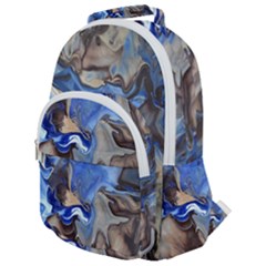 Flowing Patterns Rounded Multi Pocket Backpack by kaleidomarblingart