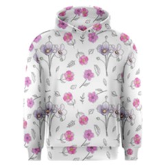 Flowers In One Line Men s Overhead Hoodie by SychEva