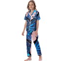 Pattern Nature  Kids  Satin Short Sleeve Pajamas Set View1