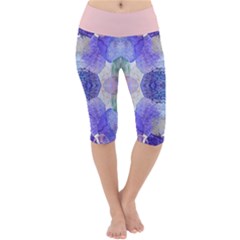 Underwater Vibes Lightweight Velour Cropped Yoga Leggings by gloriasanchez