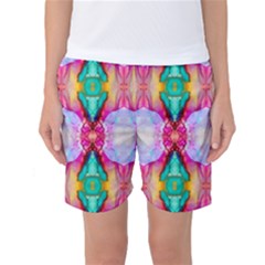 Colorful Abstract Painting E Women s Basketball Shorts by gloriasanchez