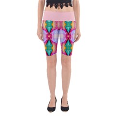 Colorful Abstract Painting E Yoga Cropped Leggings by gloriasanchez