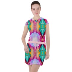 Colorful Abstract Painting E Drawstring Hooded Dress by gloriasanchez