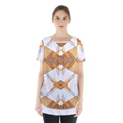 Abstract African Pattern Skirt Hem Sports Top by gloriasanchez