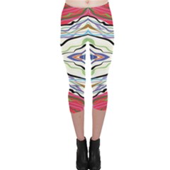 Bohemian Colorful Pattern B Capri Leggings  by gloriasanchez