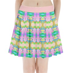 Colorful Neon Pattern  Pleated Mini Skirt by gloriasanchez