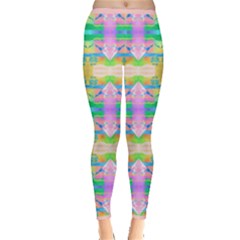 Colorful Neon Pattern  Inside Out Leggings by gloriasanchez