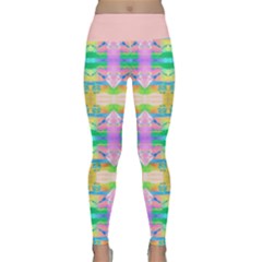 Colorful Neon Pattern  Lightweight Velour Classic Yoga Leggings by gloriasanchez