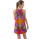 Glitch Futuristic Punk  Halter Tie Back Chiffon Dress View2