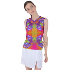 Glitch Futuristic Punk  Women s Sleeveless Sports Top by gloriasanchez