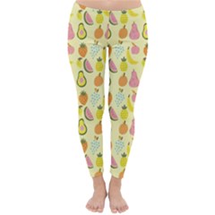 Tropical Fruits Pattern  Classic Winter Leggings by gloriasanchez