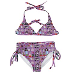 Drawing Collage Purple Kids  Classic Bikini Set by snowwhitegirl