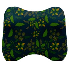 Folk Floral Art Pattern  Flowers Abstract Surface Design  Seamless Pattern Velour Head Support Cushion by Eskimos