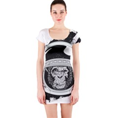 Spacemonkey Short Sleeve Bodycon Dress by goljakoff