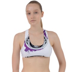 Purple Spacemonkey Criss Cross Racerback Sports Bra by goljakoff