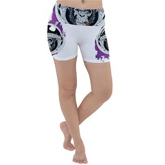 Purple Spacemonkey Lightweight Velour Yoga Shorts by goljakoff