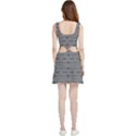 Silver Ornate Decorative Design Pattern Velvet Cutout Dress View2