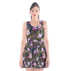 Apple Blossom  Scoop Neck Skater Dress by SychEva