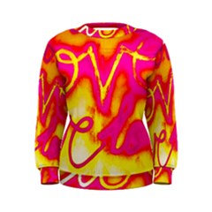 Pop Art Love Graffiti Women s Sweatshirt by essentialimage365