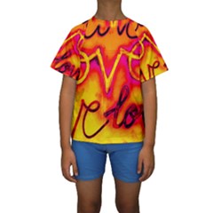  Graffiti Love Kids  Short Sleeve Swimwear by essentialimage365