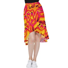  Graffiti Love Frill Hi Low Chiffon Skirt by essentialimage365