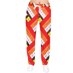 Pop Art Mosaic Women Velvet Drawstring Pants by essentialimage365