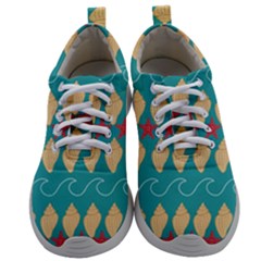 Starfish And Seashells  Sea Mens Athletic Shoes by SychEva