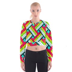 Pop Art Mosaic Cropped Sweatshirt by essentialimage365