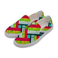 Pop Art Mosaic Women s Canvas Slip Ons by essentialimage365